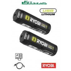 BATTERIA RYOBI 4V USB LITHIUM 3.0 Ah PACK DA 2 PEZZI ART. RB4L30X2